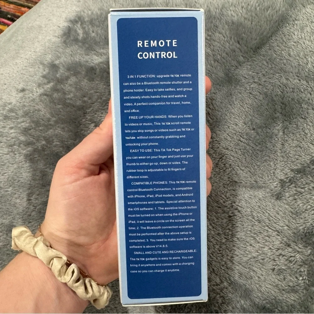Remote control scrolling ring for phone and kindle